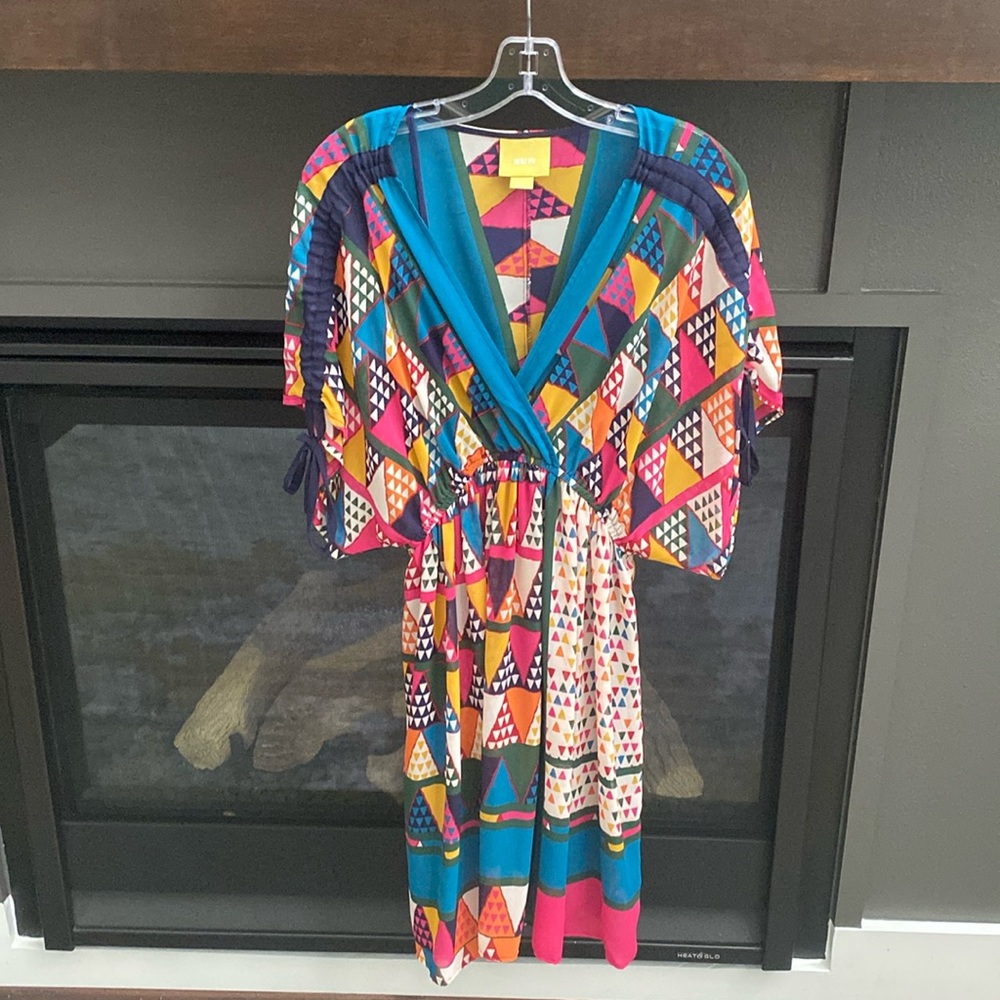 Maeve size 6 geometric color block dress from Anthropologie. Worn once.